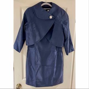 Tahari Navy Dress/Jacket Combination